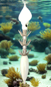 Winged Squid Jig White Ghost 15 OZ